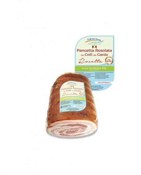 Pancetta Rosolata Rosetta Alta Qualità Antibiotic Free - metà 3,5Kg sottovuoto - Salumi Colli del Garda