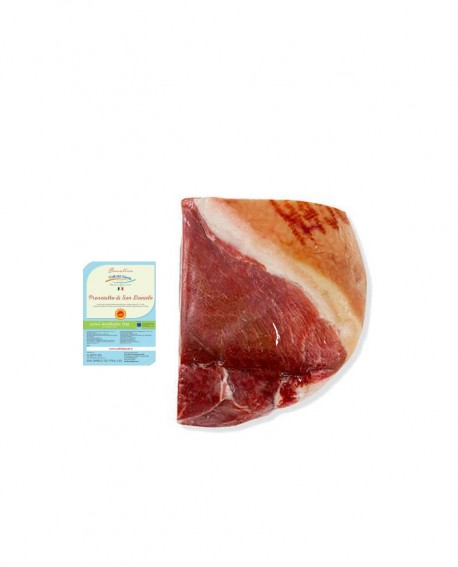 Prosciutto Crudo Bucolico di San Daniele DOP senza osso Antibiotic Free - trancio NOCE 2.7Kg sv - stag.18 mesi - Colli del Garda